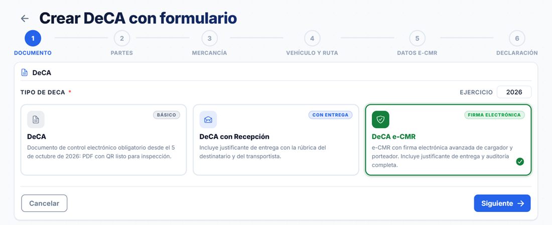 Tipo DeCA e-CMR