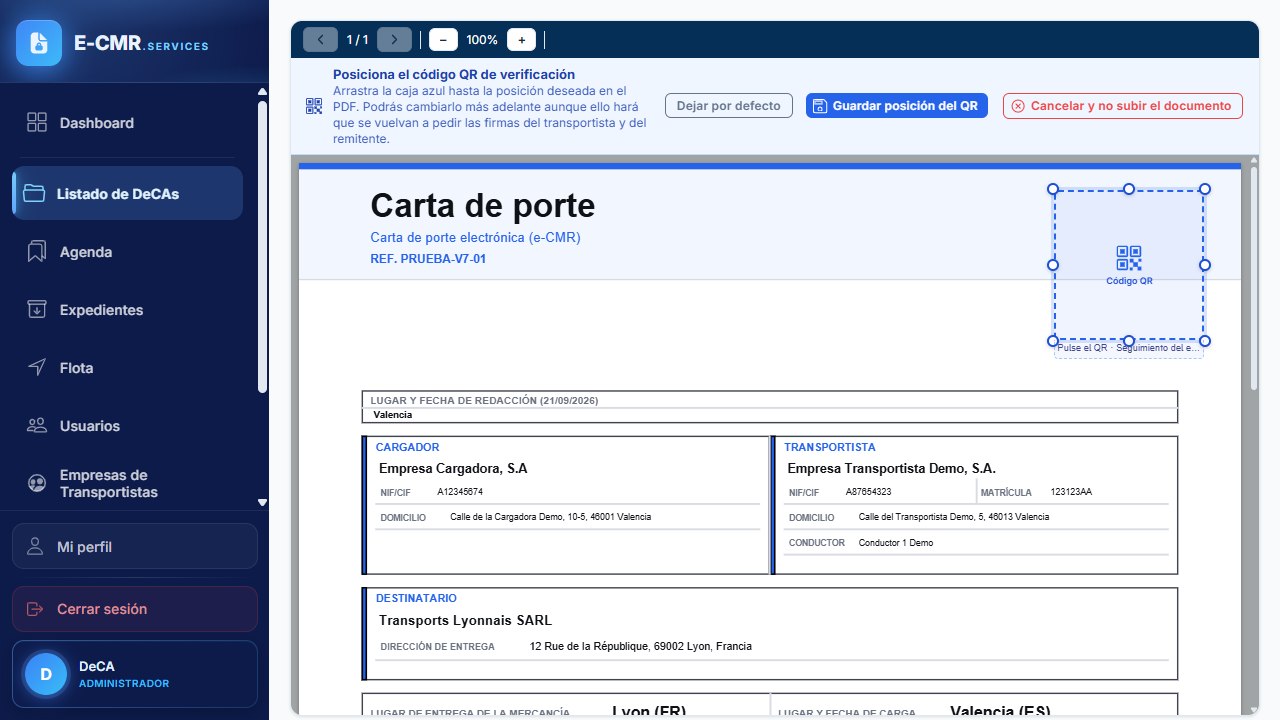 Colocar el QR