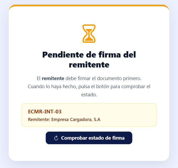 Transportista esperando la firma del remitente