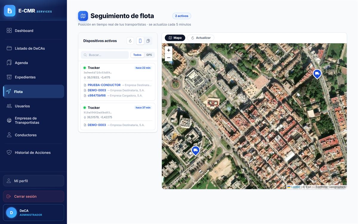 Seguimiento de flota