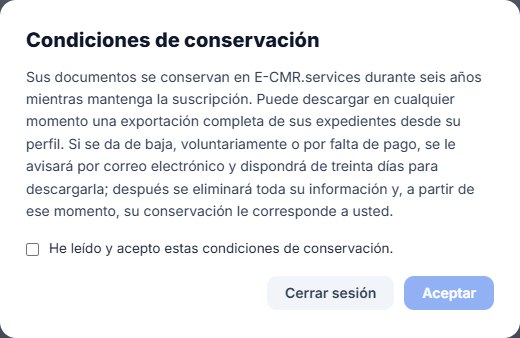 Condiciones de conservación