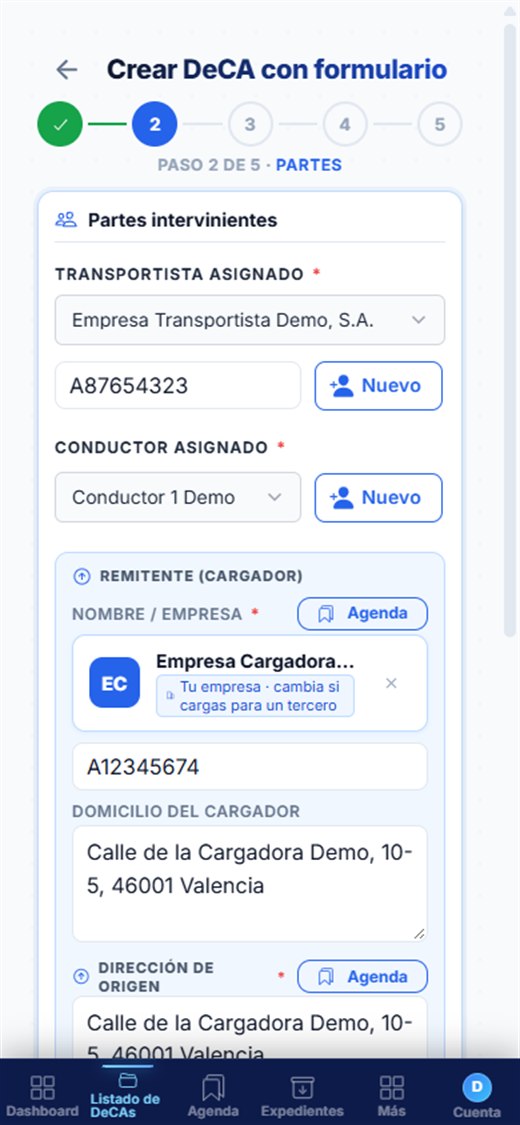 Paso 2 del alta en el móvil