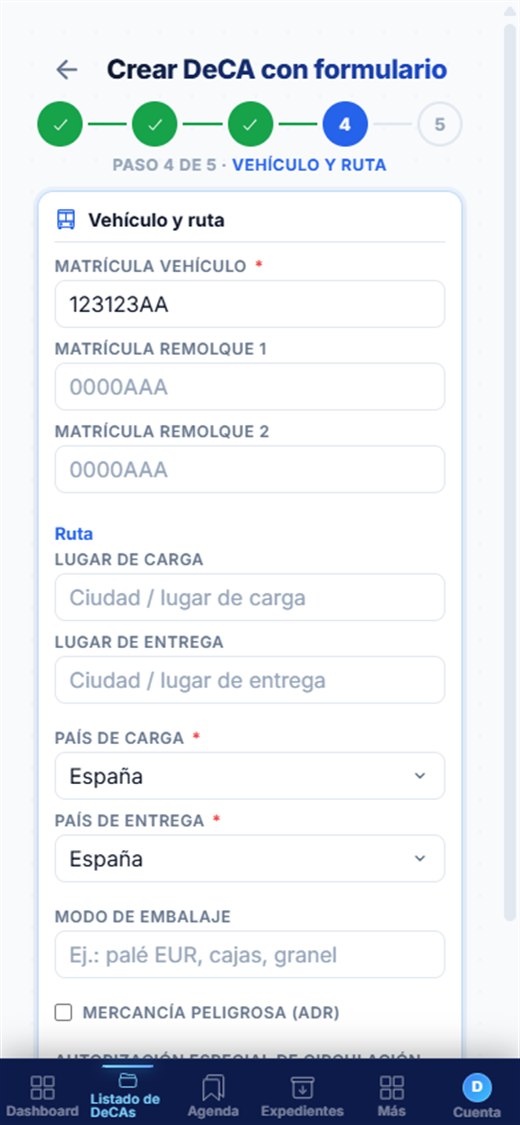 Paso 4 del alta en el móvil